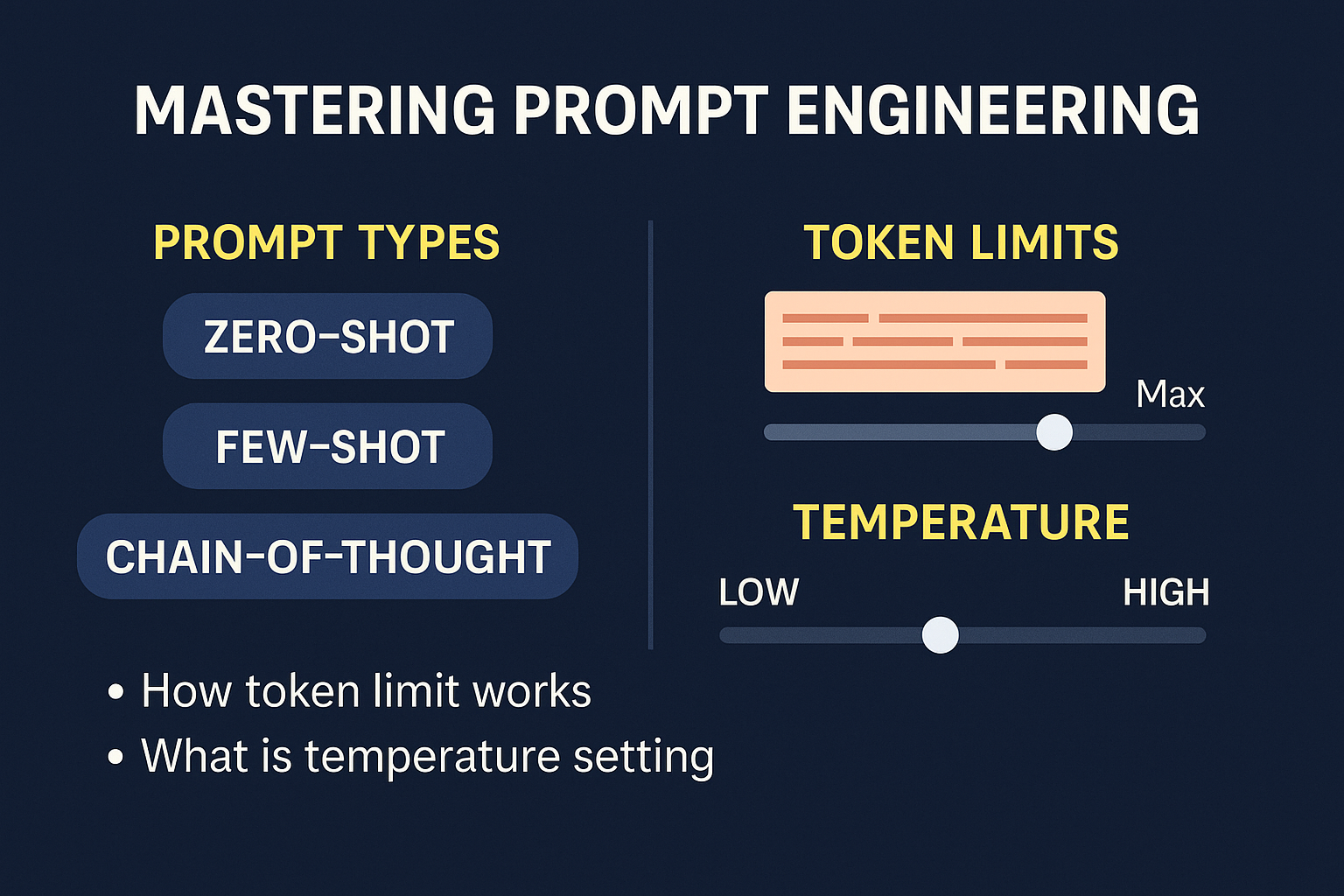 Mastering Prompt Engineering: Prompt Types, Token Limits & Temperature Settings