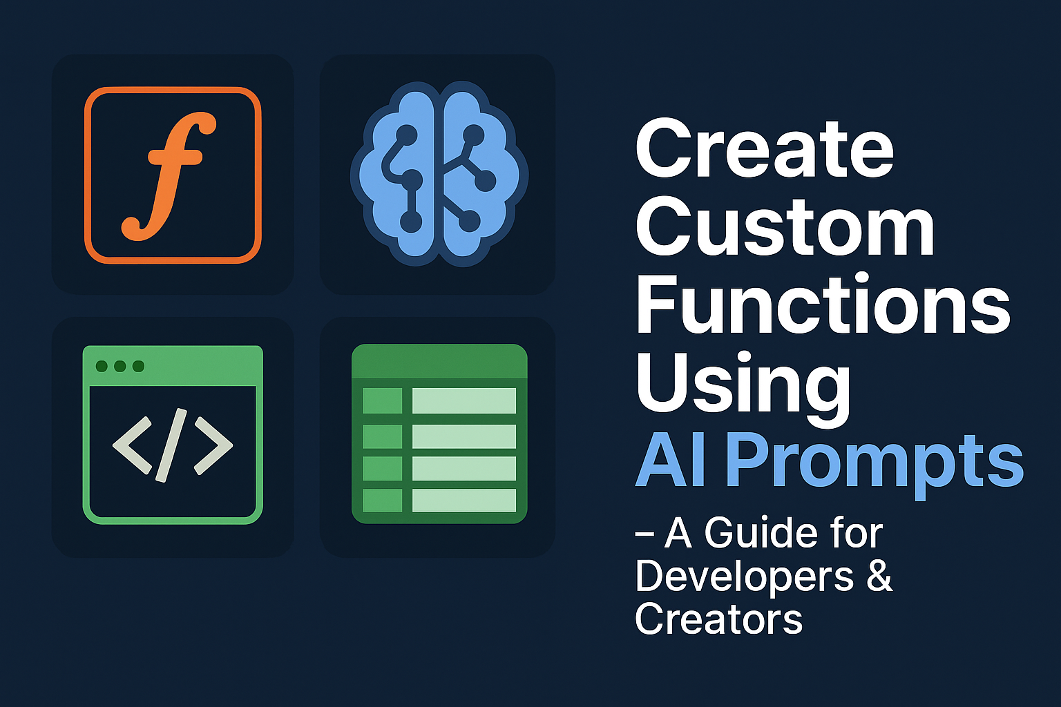 Create Custom Functions Using AI Prompts – A Guide for Developers & Creators