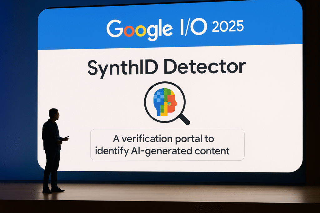 Google I/O 2025 - Launch of SynthID Detector for AI-generated content verification